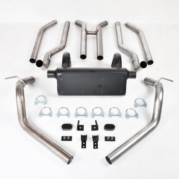 1967-1974 Chevy V8 Camaro Nova Pontiac Firebird 2.5" Crossmember Back Dual Exhaust System