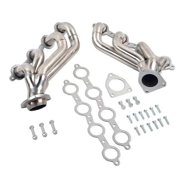 Shorty Exhaust Header For 2002-2016 Chevy GMC Silverado 1500 2500HD 3500HD 4.8 5.3 6.0L