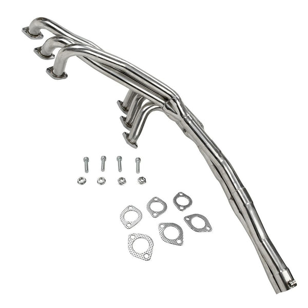 Stainless Exhaust Header X-Pipe Kit for 1986-1991 BMW E30 3-Series 320I 323I 325I 325IX 325 325e 2.5L 2.7L L6