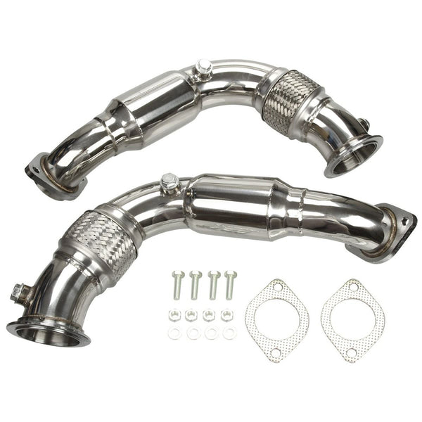 Catless Twin Turbo Downpipe Exhaust for 2008-2014 BMW N63 X6/X5 550I 650I 750I B7 N63 B44 4.4L V8
