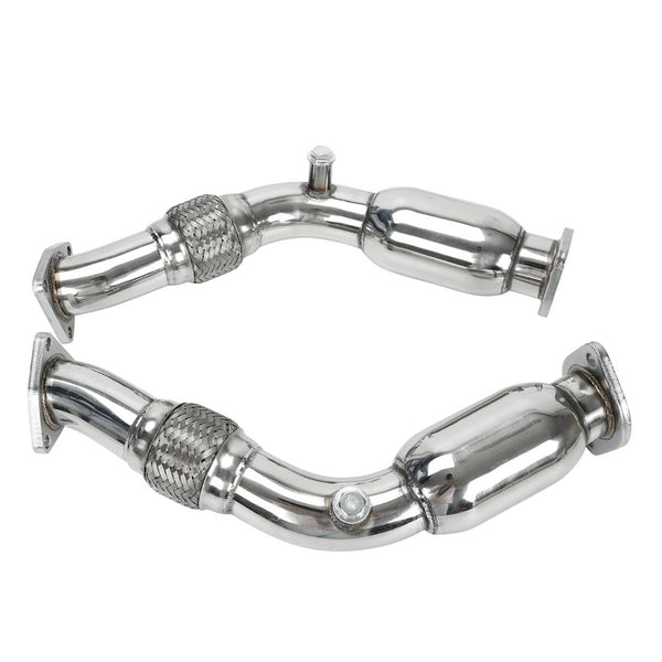 Resonated Downpipes Catless Exhaust For 2003-2006 Nissan 350z Infiniti G35 FX35 3.5L 3498CC V6 VQ35DE