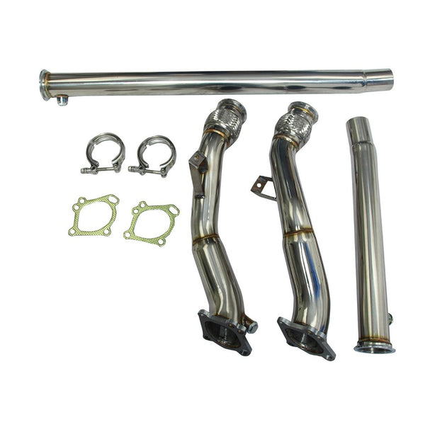 Catless Turbo 3" to 2.5" Downpipe Exhaust for 1997-2005 Audi S4 B5 A6 Allroad C5 2.7L K03 K04 RS6