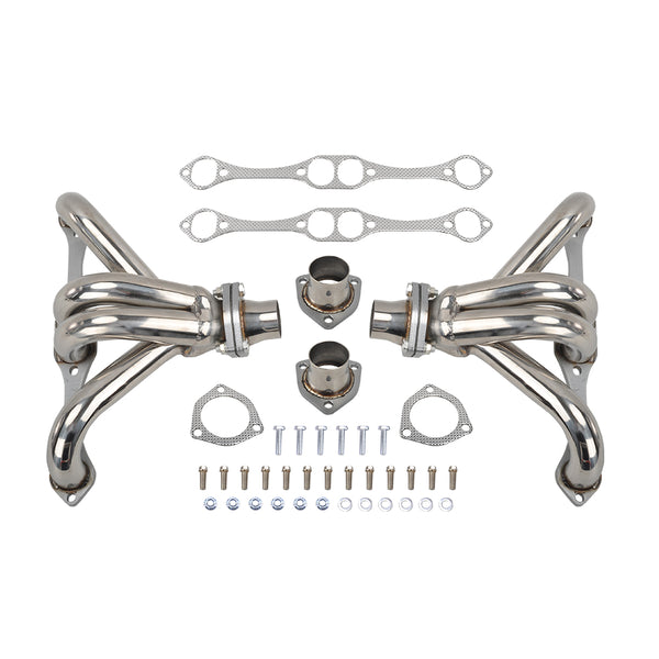 Stainless Steel Exhaust Headers for 1955+ Chevy Hugger Small Block SBC V8 262 265 283 305 327 350 400 - Universal Hot Rod & Street Rod
