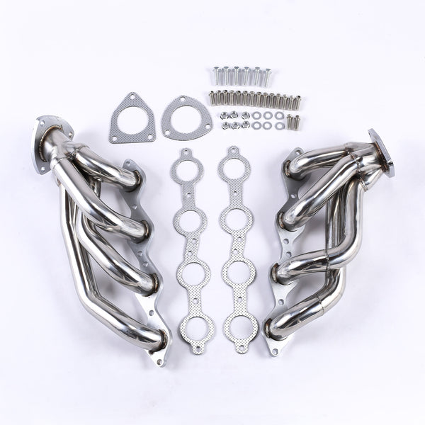 2000-2006 Chevy/GMC 4.8L/5.3L V8 Headers - Fits Avalanche/Silverado/Yukon/Sierra - Stainless Steel Performance Exhaust