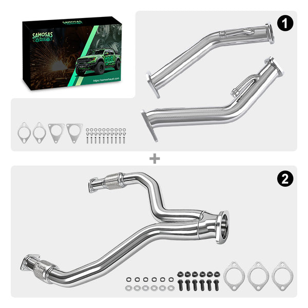 2.5" Y Pipe & Downpipe Exhaust for Nissan 2009–2016 370Z, for 2008-2013 Infiniti G35 G37 3.7L V6 VQ37HR