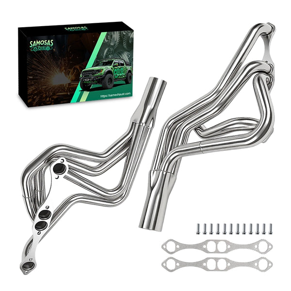 1970-1987 Chevy Stainless Header Exhaust Manifold for  267-400 Small Block V8 Long Tube
