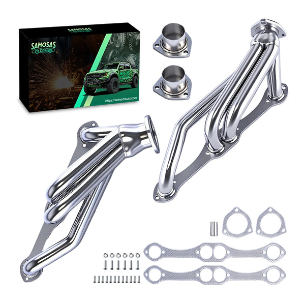 Stainless Exhaust Header for 1982-2002 Chevy GMC Small Block Blazer S10 S15 2WD 283, 302, 305, 307, 327, 350, 400 V8