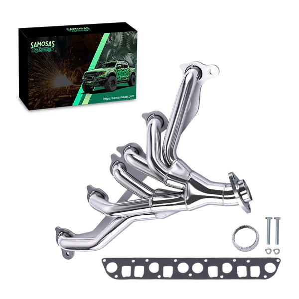 Exhaust Header for 1991-1999 Jeep Wrangler TJ YJ Cherokee XJ Grand Cherokee ZJ 4.0L Straight 6 Cylinder Engine