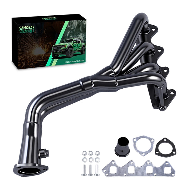Exhaust Header for 1989-1995 Suzuki Samurai Sidekick/Geo Tracker L4 1.3L 1.6L Black