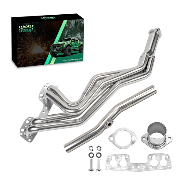 Stainless Steel Exhaust Header with Downpipe Kit For 1975-1980 Toyota Pickup Celica, For 1975-1983 Hilux 2WD 4WD 2.2L SOHC