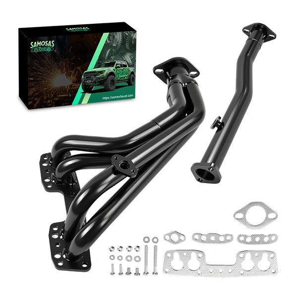 Exhaust Header Manifold with Downpipe Kit for 90-95 Toyota Pickup 4Runner 2.4L 22RE 4WD