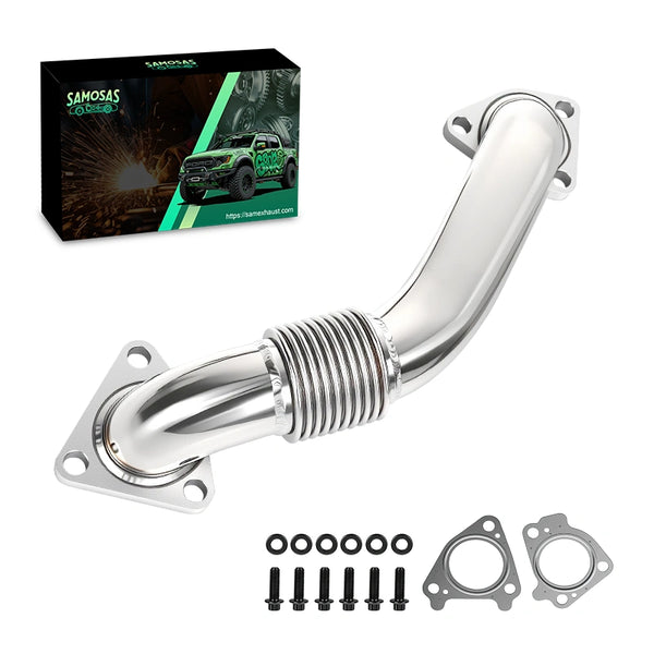 Passenger Side Exhaust Up Pipe for 2001-2016 Chevy GMC LB7 LLY LBZ LMM LML 6.6L Duramax SL