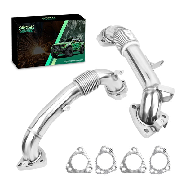 3.5" Exhaust Up Pipe for 2017-2020 Chevy GM 6.6L Duramax Diesel L5P Silverado Sierra 2500HD 3500HD Length Replacement High Flow 116122000