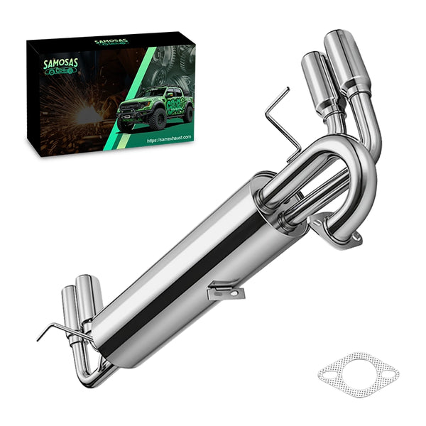 Axle Back Catback Exhaust System 2" Dual Muffler Tip for 1985-1989 Toyota MR2 W10 SW 4A-GE 4AGE