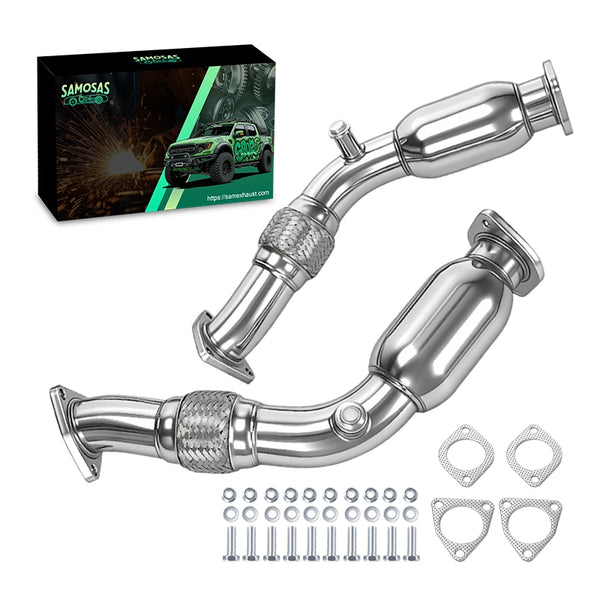 Resonated Downpipes Catless Exhaust For 2003-2006 Nissan 350z Infiniti G35 FX35 3.5L 3498CC V6 VQ35DE