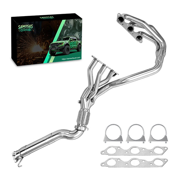 Exhaust Header Kit for 1997-2005 Buick Regal Chevy Impala Pontiac Grand Prix 3.8L V6 Supercharger