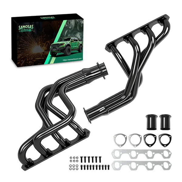 1969-1979 Ford F100 5.0L V8 302W Pickup Truck 2WD Long Tube Black Exhaust Header