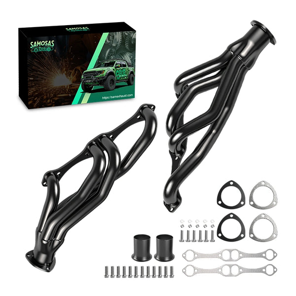 1964-1993 Chevy Black Exhaust Header 265-400 Small Block V8 Small Block SB V8 262 265 283 305 327 350 400 Chevelle/Nova/Bel Air