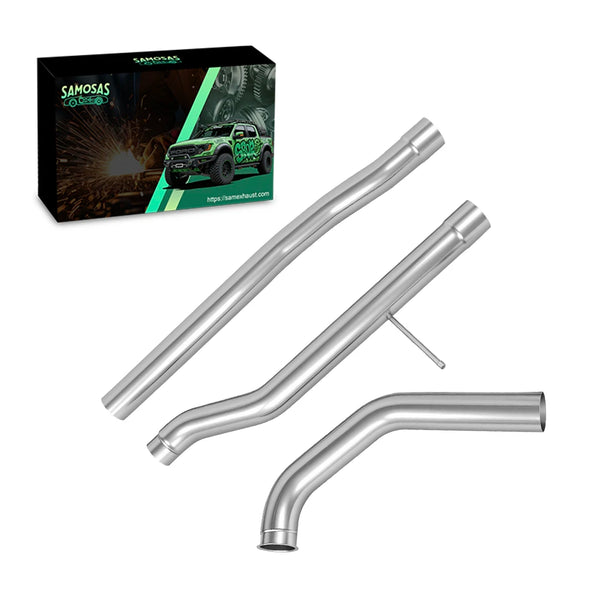 EcoDiesel Race Pipe for 2014-2018 Jeep Grand Cherokee 3.0L - 3" Stainless Cat & DPF Delete Pipe