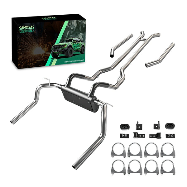 1967-1974 Chevy V8 Camaro Nova Pontiac Firebird 2.5" Crossmember Back Dual Exhaust System