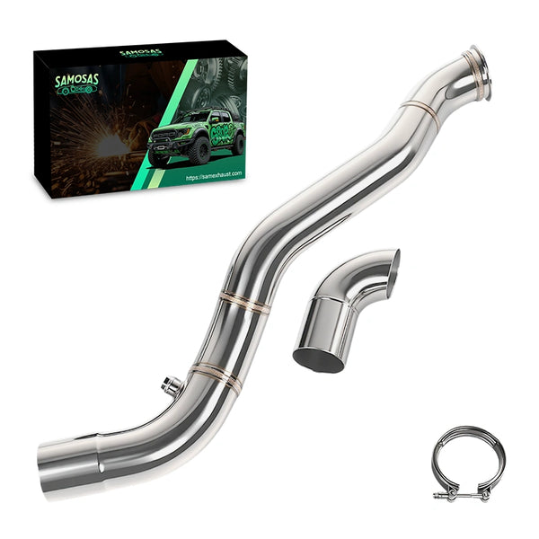 1999-2013 Single Turbo Vortec LS T4 Downpipe Exhaust w/90 Degree Tube for GMC Sierra Chevy Silverado