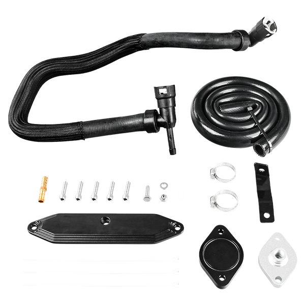 2011-2014 & 2017-2024 Ford Powerstroke 6.7L EGR Delete Kit with Radiator Pipe - Fits F250 F350 F450 F550 Super Duty Diesel Trucks