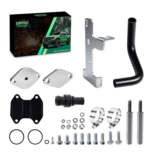 2010-2016 Dodge Ram 2500 3500 6.7L Cummins Diesel EGR Delete Kit - Complete EGR Block Off Plate Kit with Gaskets & Hardware - Emissions Removal System